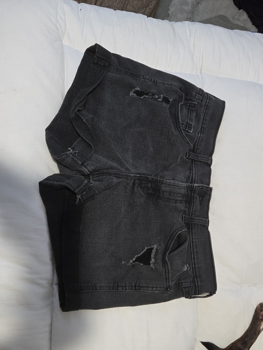 Old Navy Black Distressed Women's Jean Shorts